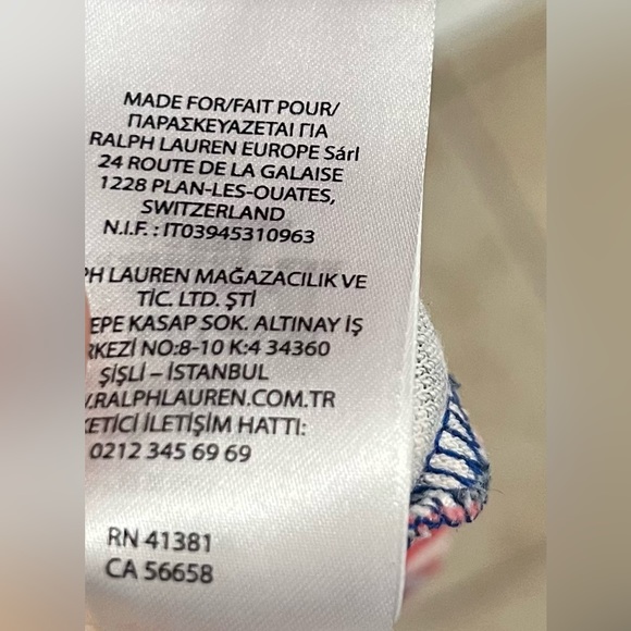 Lauren Ralph Lauren Print Piqué Polo Shirt multi-colored Sapphire Star women’s L - Picture 10 of 10